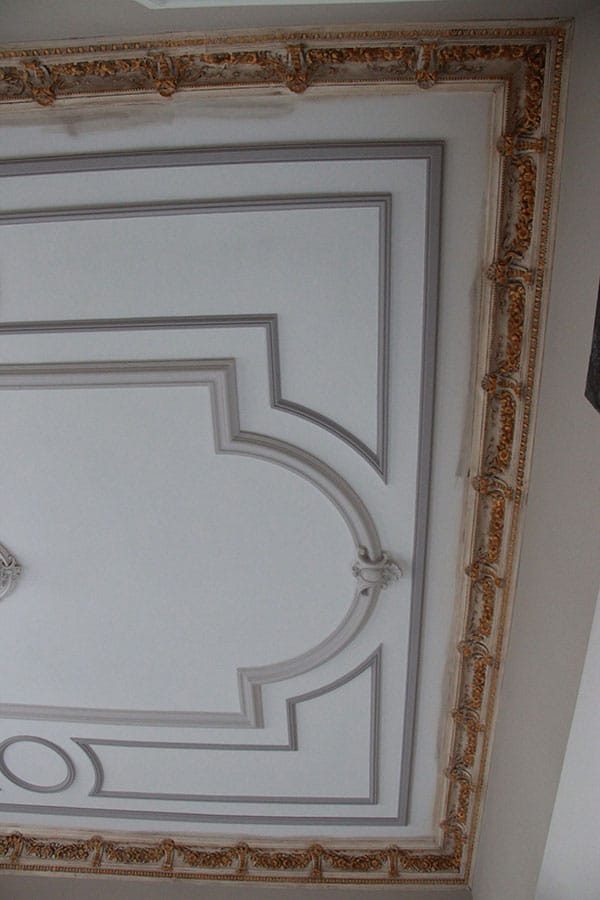 Reprofilierung historischer Decken mit Ornamentstab und Profilen, Gründerzeitvilla Radebeul