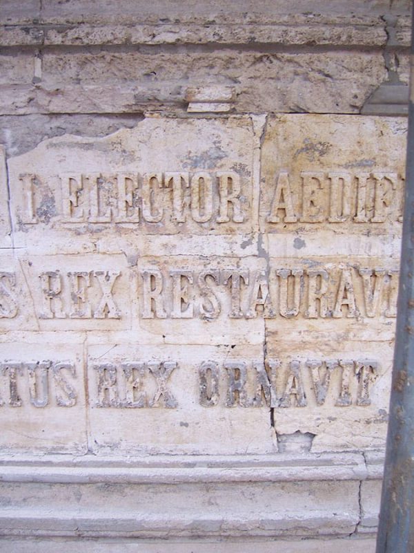 Schrifttafel Vorzustand, Johanneum Dresden